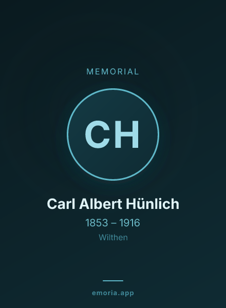 Memorial portrait of Carl Albert Hünlich