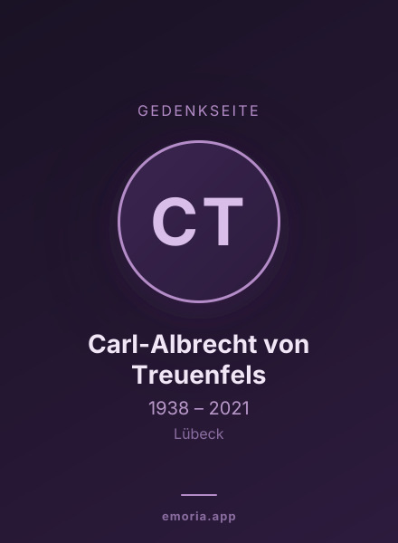 Gedenkportrait von Carl-Albrecht von Treuenfels