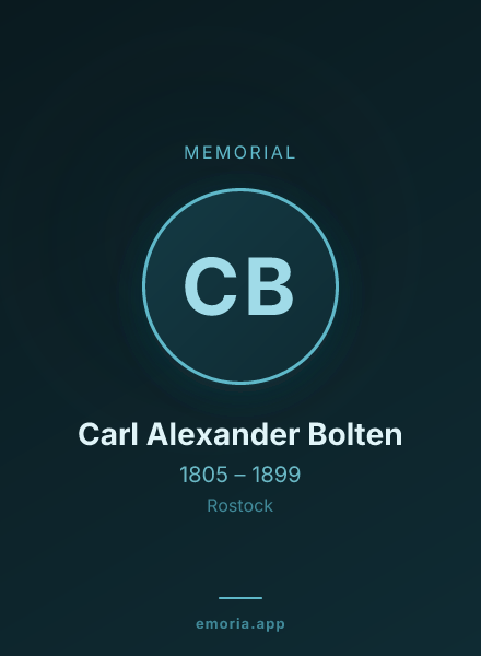 Memorial portrait of Carl Alexander Bolten