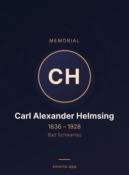 Memorial portrait of Carl Alexander Helmsing