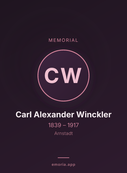 Memorial portrait of Carl Alexander Winckler