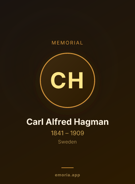 Memorial portrait of Carl Alfred Hagman