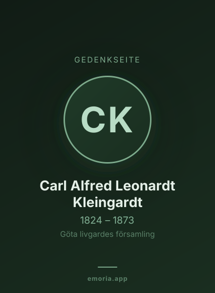 Gedenkportrait von Carl Alfred Leonardt Kleingardt