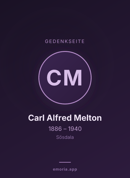 Gedenkportrait von Carl Alfred Melton