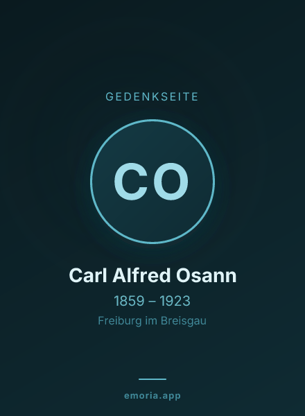 Gedenkportrait von Carl Alfred Osann