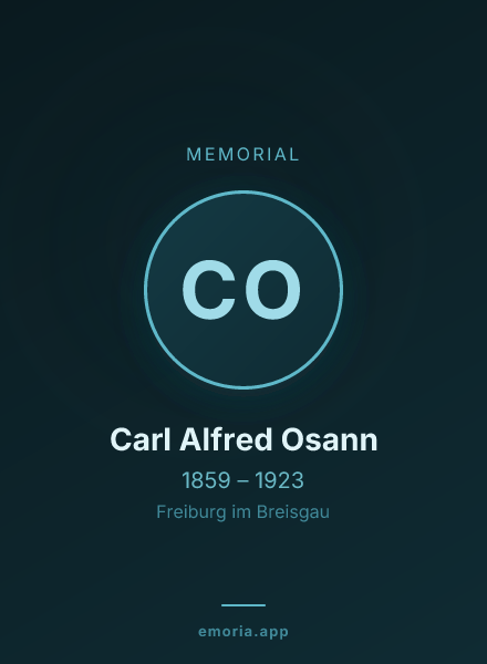 Memorial portrait of Carl Alfred Osann