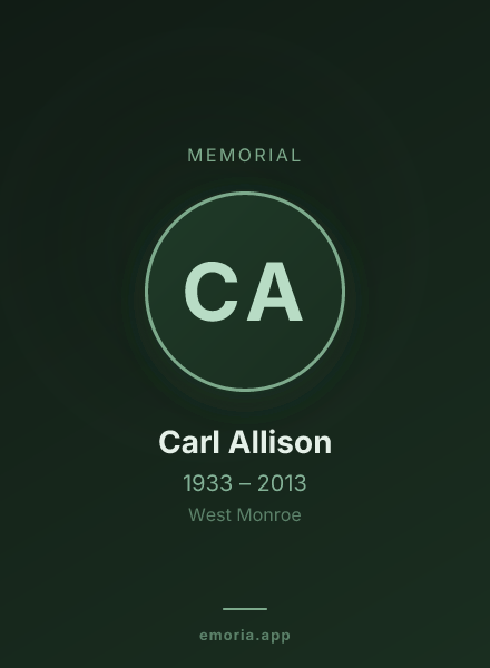 Memorial portrait of Carl Allison