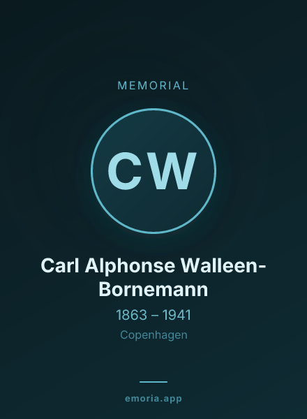 Memorial portrait of Carl Alphonse Walleen-Bornemann