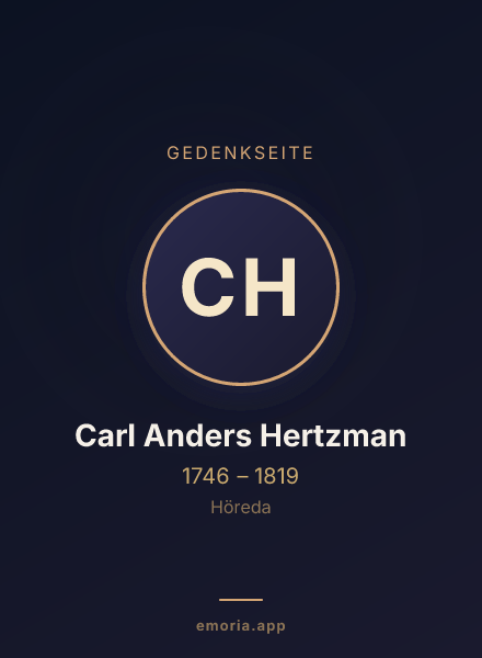 Gedenkportrait von Carl Anders Hertzman