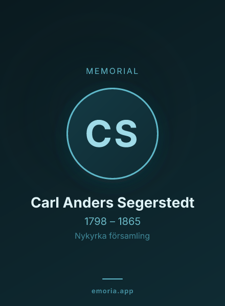 Memorial portrait of Carl Anders Segerstedt