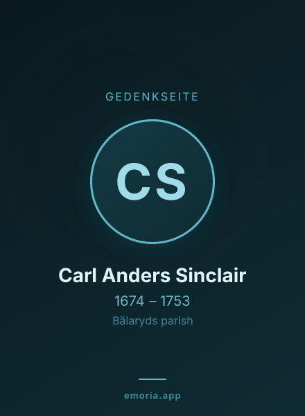 Gedenkportrait von Carl Anders Sinclair
