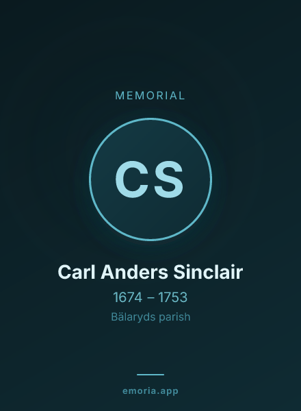 Memorial portrait of Carl Anders Sinclair