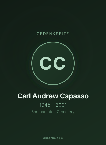 Gedenkportrait von Carl Andrew Capasso