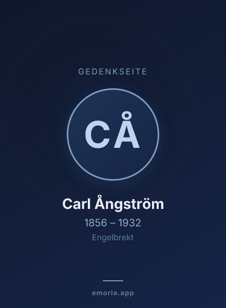 Gedenkportrait von Carl Ångström
