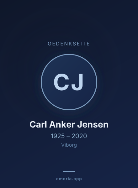 Gedenkportrait von Carl Anker Jensen