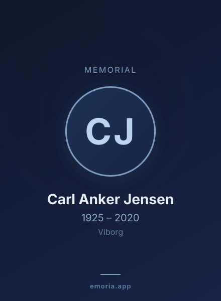 Memorial portrait of Carl Anker Jensen