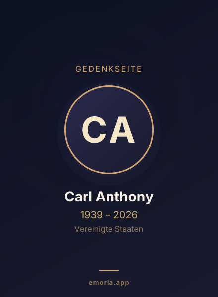 Gedenkportrait von Carl Anthony