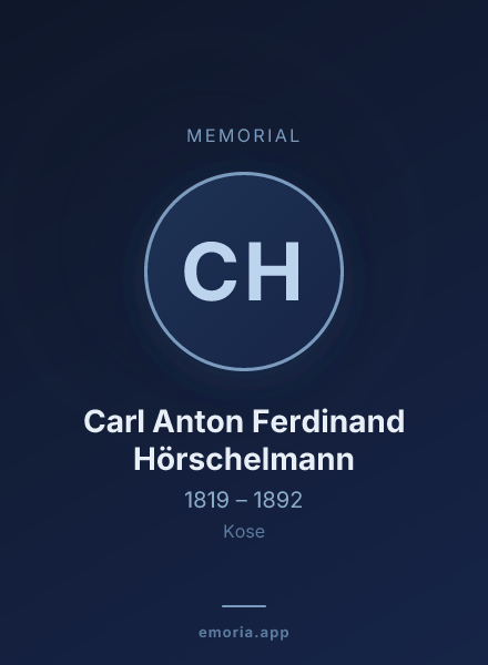Memorial portrait of Carl Anton Ferdinand Hörschelmann