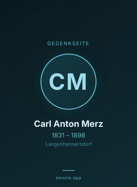 Gedenkportrait von Carl Anton Merz