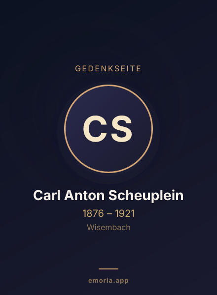 Gedenkportrait von Carl Anton Scheuplein