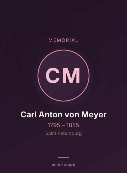 Memorial portrait of Carl Anton von Meyer