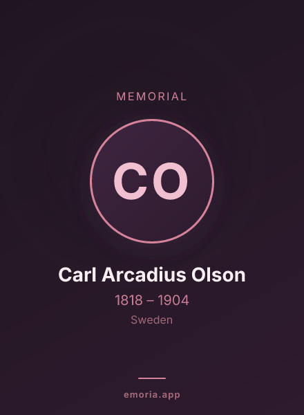 Memorial portrait of Carl Arcadius Olson