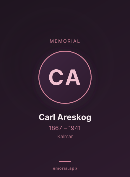 Memorial portrait of Carl Areskog