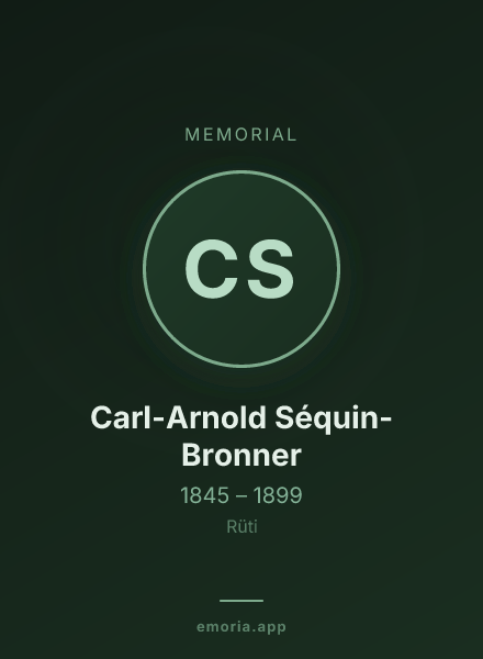 Memorial portrait of Carl-Arnold Séquin-Bronner