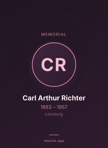 Memorial portrait of Carl Arthur Richter