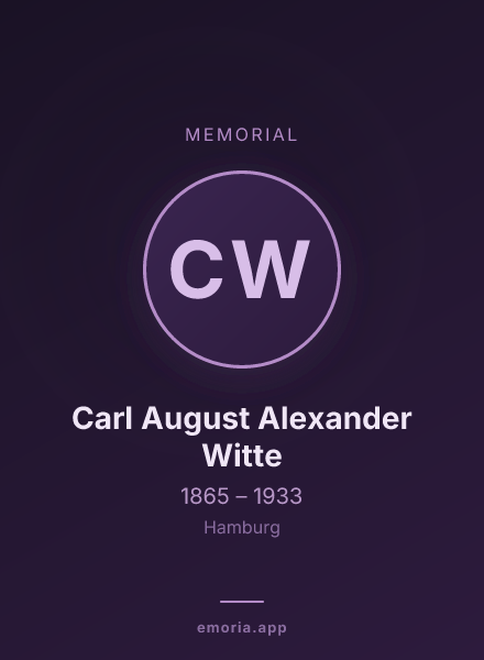 Memorial portrait of Carl August Alexander Witte
