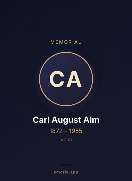 Memorial portrait of Carl August Alm