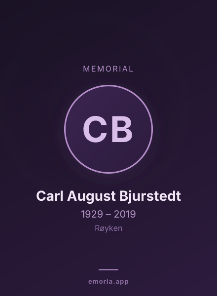 Memorial portrait of Carl August Bjurstedt