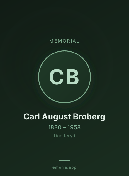 Memorial portrait of Carl August Broberg
