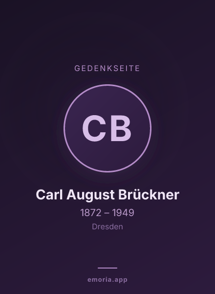 Gedenkportrait von Carl August Brückner
