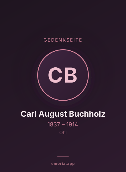 Gedenkportrait von Carl August Buchholz