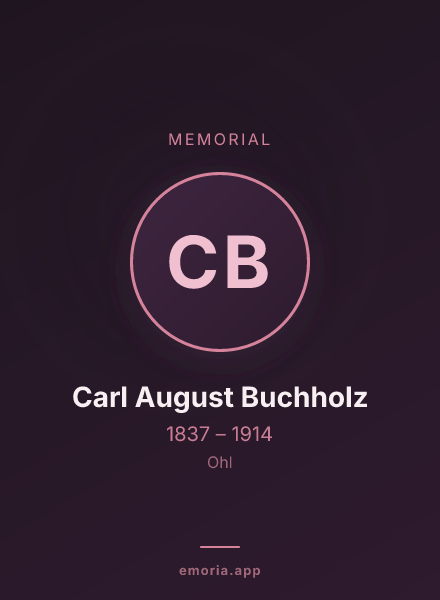Memorial portrait of Carl August Buchholz