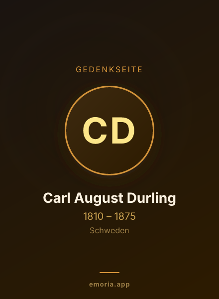 Gedenkportrait von Carl August Durling