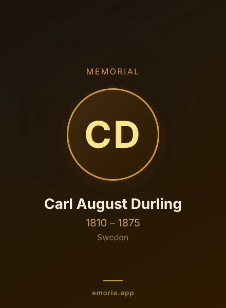 Memorial portrait of Carl August Durling
