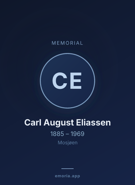 Memorial portrait of Carl August Eliassen