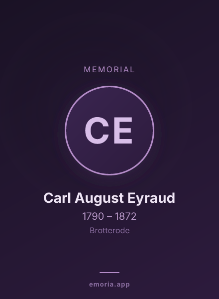 Memorial portrait of Carl August Eyraud