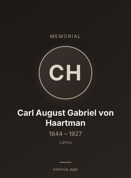Memorial portrait of Carl August Gabriel von Haartman