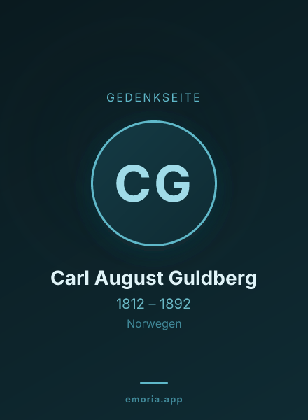 Gedenkportrait von Carl August Guldberg