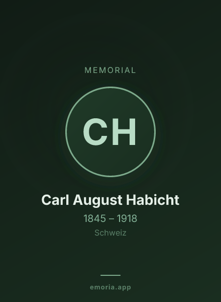 Memorial portrait of Carl August Habicht