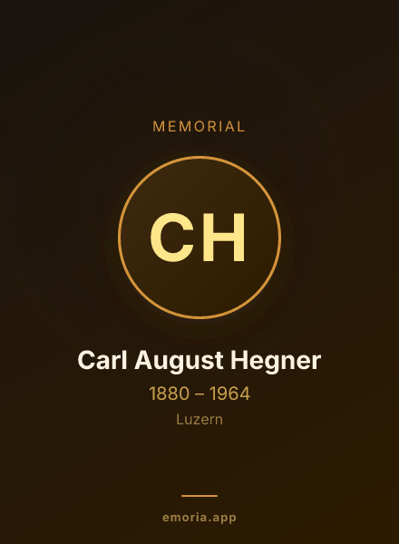 Memorial portrait of Carl August Hegner