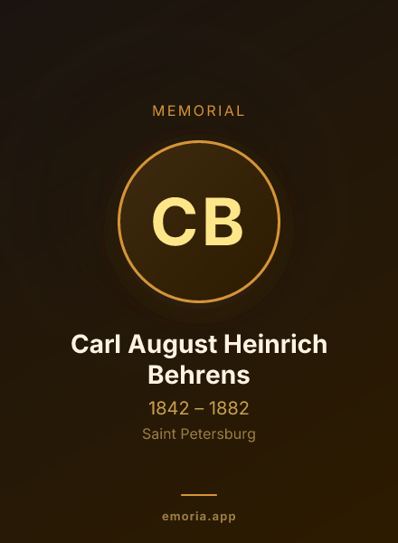 Memorial portrait of Carl August Heinrich Behrens