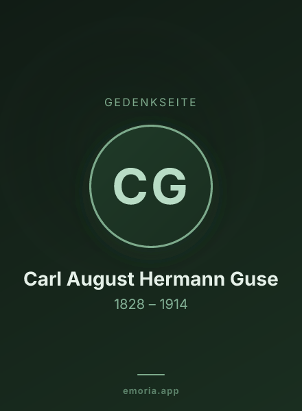 Gedenkportrait von Carl August Hermann Guse