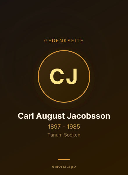 Gedenkportrait von Carl August Jacobsson