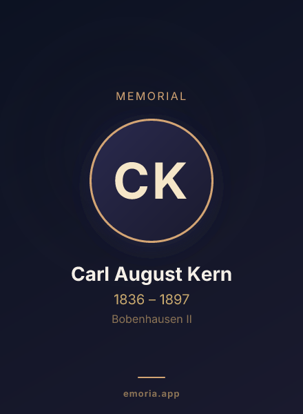 Memorial portrait of Carl August Kern