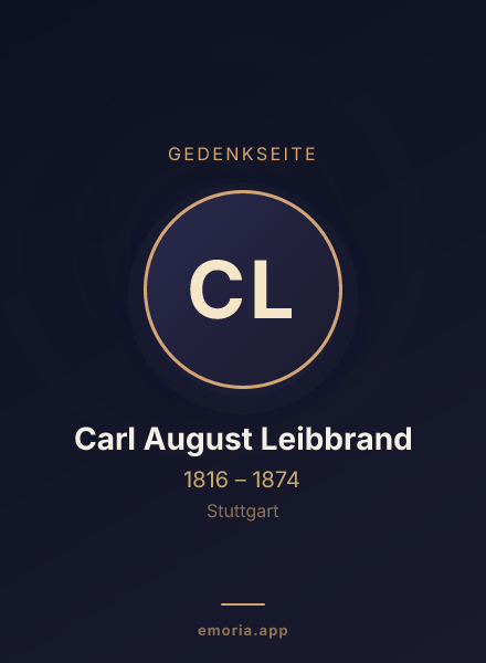 Gedenkportrait von Carl August Leibbrand