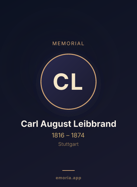 Memorial portrait of Carl August Leibbrand